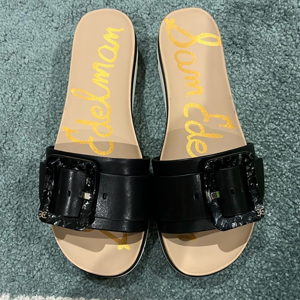 Sam Edelman Ariane black leather slide
